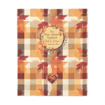 First Autumn: Fall Wreath and Plaid Name & Date