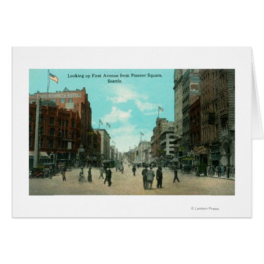 First Ave View from Pioneer Avenue Cards (Front Horizontal)