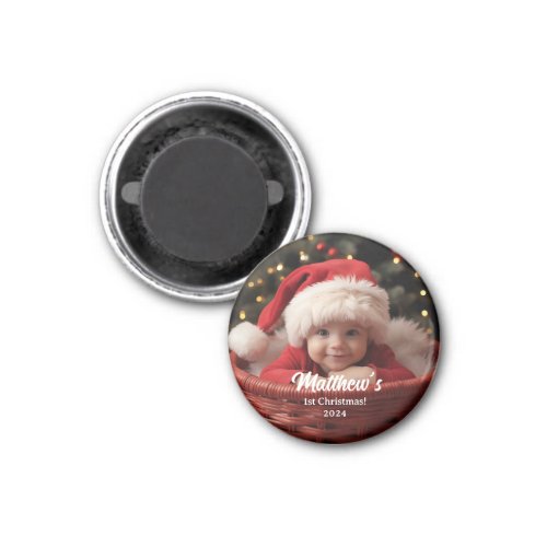 First Baby Christmas Family Customizable Magnet 