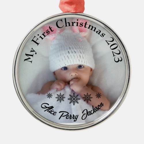 First Baby Christmas Ornament Snowflake
