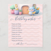 First Baby Girl Birthday wish card (Front)