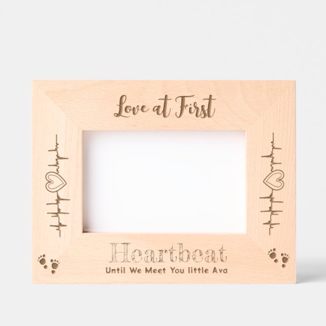 First Baby’s 1st Picture Pregnancy Announcements Engraved Frames (Front)