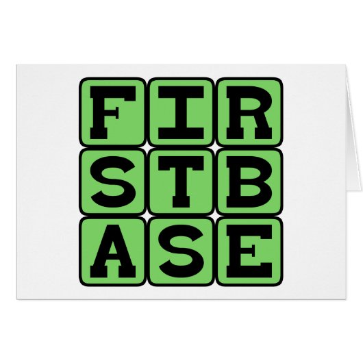First Base, Baseball Position Cards (Front Horizontal)