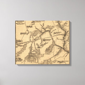 First Battle of Bull Run - Civil War Panoramic 10 Canvas Print