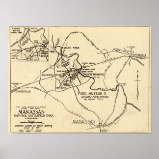 First Battle of Bull Run - Civil War Panoramic 4 Poster