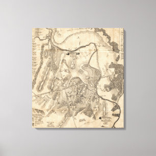 First Battle of Bull Run - Civil War Panoramic 5 Canvas Print