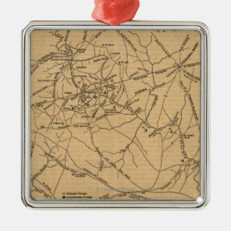 First Battle of Bull Run - Civil War Panoramic 5 Metal Ornament