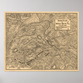 First Battle of Bull Run - Civil War Panoramic 5 Poster