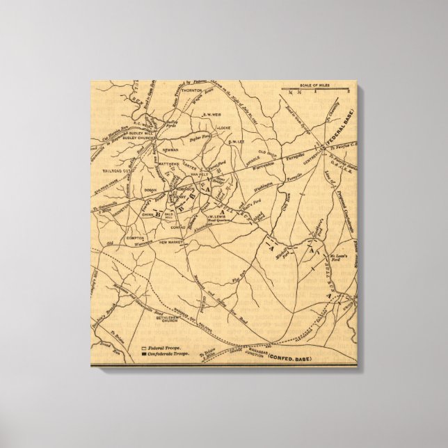 First Battle of Bull Run - Civil War Panoramic 6 Canvas Print (Front)