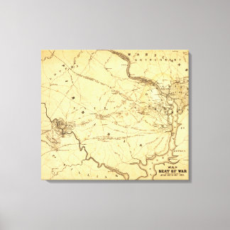 First Battle of Bull Run - Civil War Panoramic 9 Canvas Print