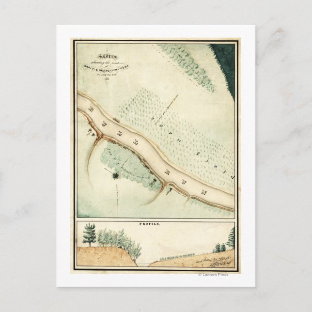 First Battle of Bull Run - Civil War Panoramic Postcard (Front)