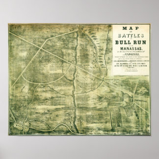 First Battle of Bull Run - Civil War Panoramic Poster