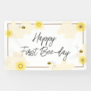 First Bee-Day Banner