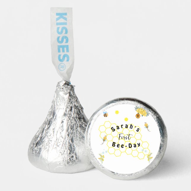 First Bee Day honey bee birthday Hershey®'s Kisses® (Front)