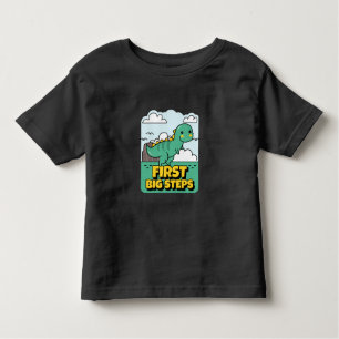 First Big Steps Dinosaur Kids Milestone Clothing Toddler T-shirt