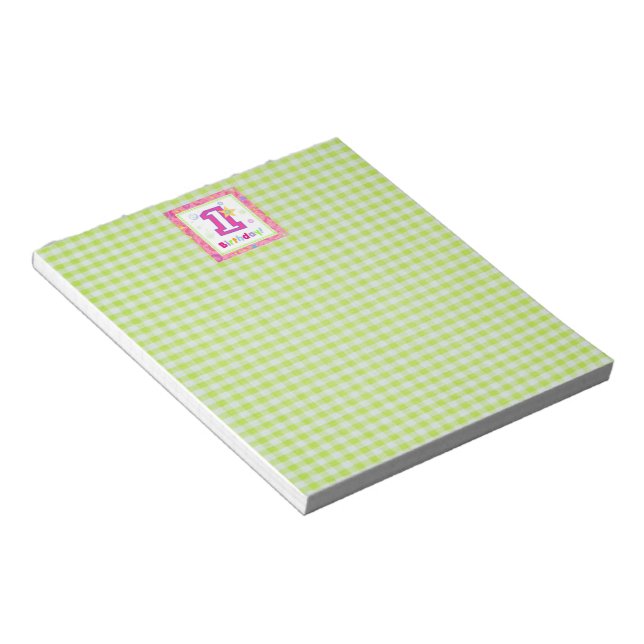 First Birthday 1 Notepad (Angled)