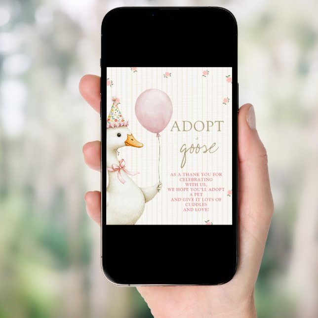 First Birthday Adopt a Goose  Poster (Front Digital)
