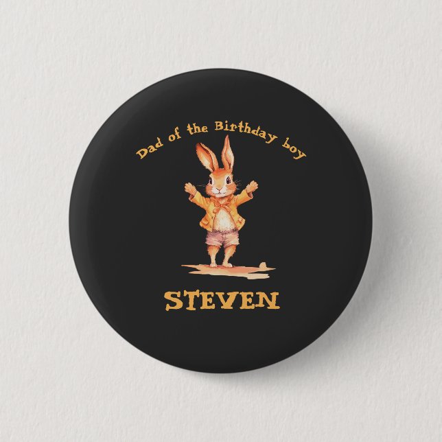 First Birthday animal cards Button (Front)