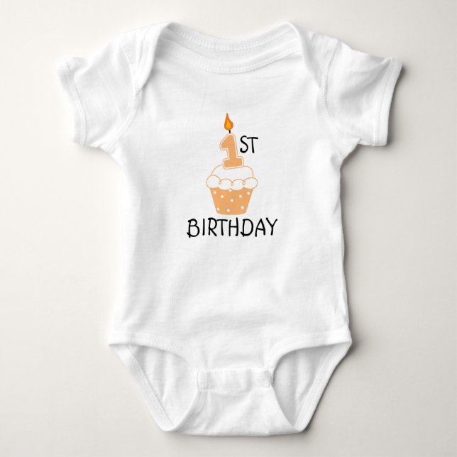 First Birthday Baby Bodysuit (Front)