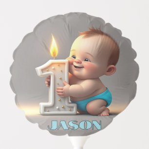 " FIRST BIRTHDAY BABY BOY " BALLOON