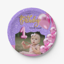 First Birthday Baby Girl Photo Design