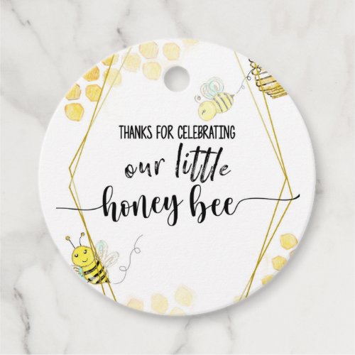 FIRST BIRTHDAY BEE PARTY BEE THEMED FAVOR TAGS