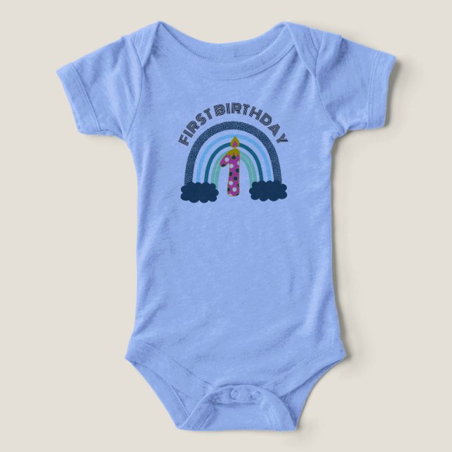 First Birthday Boho  Baby Girl  Infant T-shirt (Design Front)