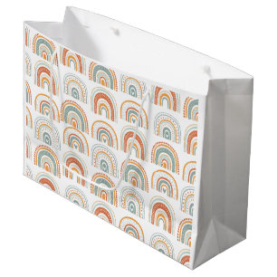 First Birthday Boho Rainbow MR Onederful Large Gift Bag