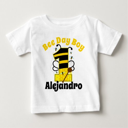 First Birthday Boy Bee  Baby T_Shirt