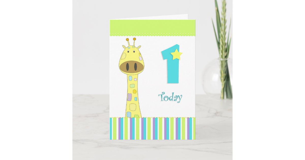 First birthday boy card | Zazzle.com
