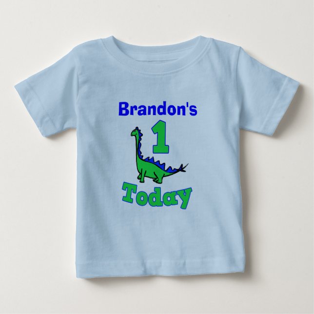 First Birthday Boy Dinosaur Shirt (Front)