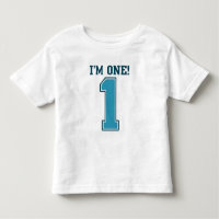 First Birthday Boy, I'm One, Big Blue Number 1