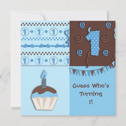 First Birthday Boy : Invitation