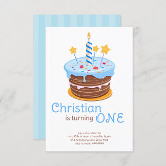 First Birthday Boy Invitations