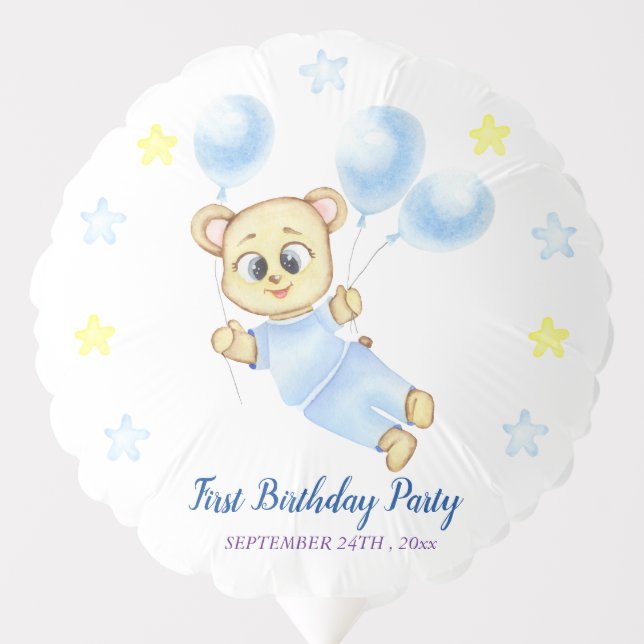 First Birthday Boy  Party Balloon (Front)