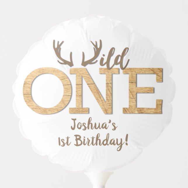 First Birthday Boy Wild One Balloon (Front)