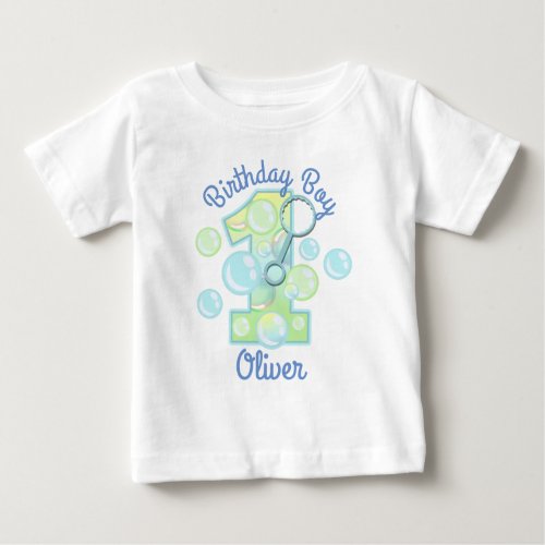 First birthday bubble toddler tshirts