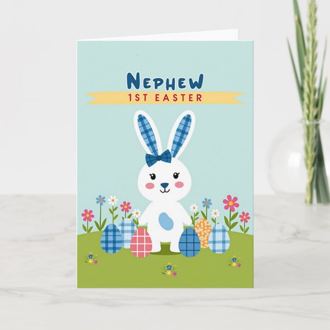 First Birthday Bunny Card (Front)