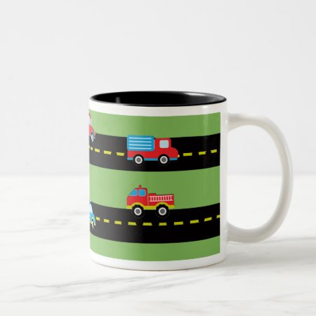 First Birthday Cars Two-tone Coffee Mug