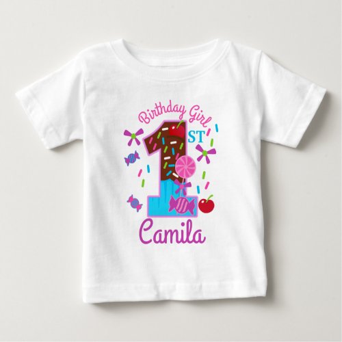 First Birthday Chocolate  Baby T_Shirt