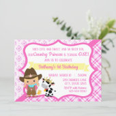 First Birthday Country Princess Invitation (Standing Front)