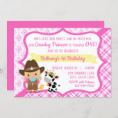 First Birthday Country Princess Invitation (Front/Back)
