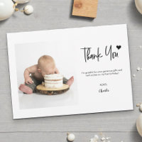 First Birthday Custom Photo Modern handlettering