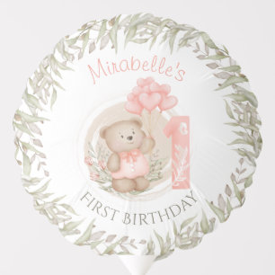 First Birthday Cute Teddy Bear Balloon