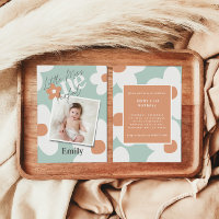 First birthday daisy boho photo turquoise orange