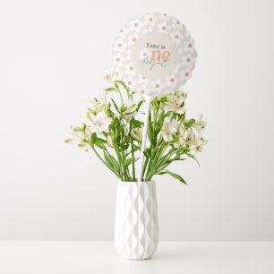 First birthday daisy boho retro terracotta natural balloon