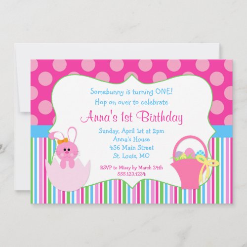 First Birthday Easter Invitation