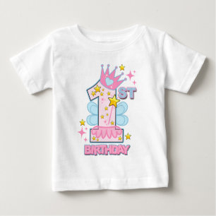First birthday fairy custom design baby T-Shirt
