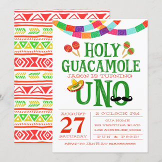 FIRST BIRTHDAY FIESTA INVITATION