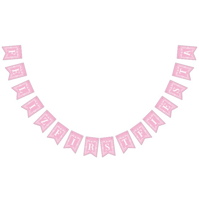 First Birthday Fiesta Party Bunting Banner Decor (All)